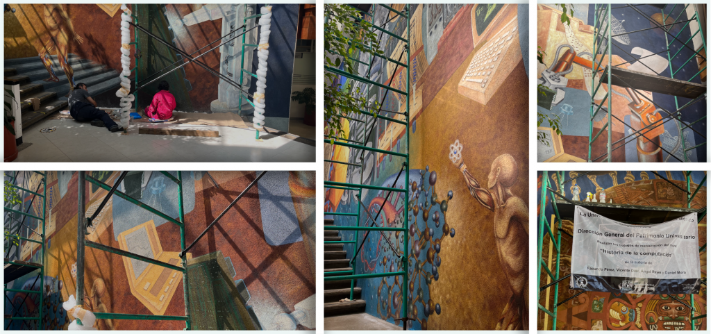 Concluye restauración del mural “Historia de la computación